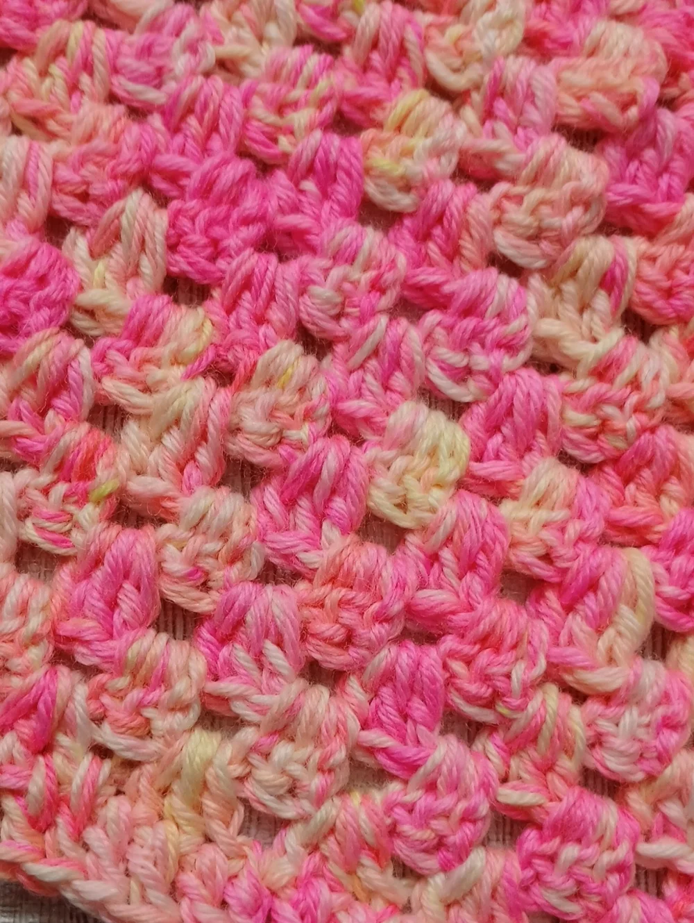 Bandana Granny Stitch Handcrafted Hair Cover Festival Boho Pink Lemonade Summer